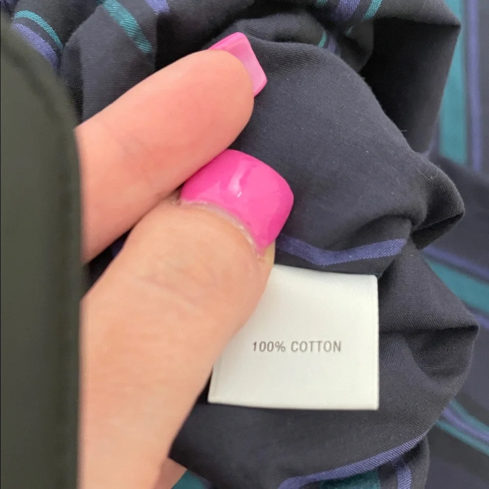 Prabal Gurung Navy and Teal Striped Trousers, Size 0, EUC - Picture 6 of 7